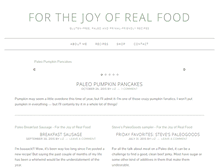 Tablet Screenshot of forthejoyofrealfood.com